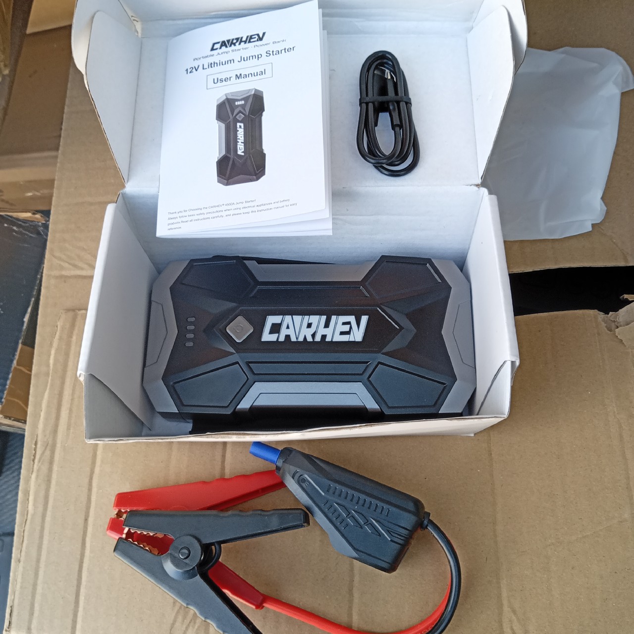 BOOSTER JUMP СТАРТЕР 4500A BOOSTER АКУМУЛЯТОРА POWERBANK ЛІХТАРИК LED (СВІТЛОДІОД) 