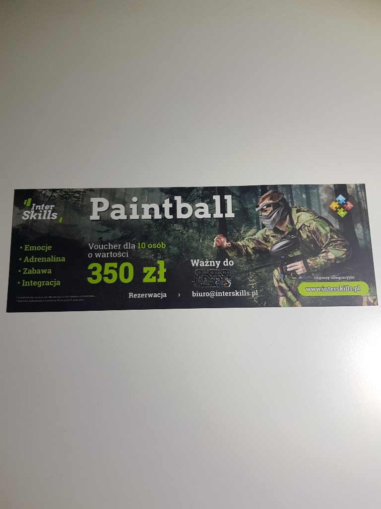 Voucher Paintball Inter Skills bez daty ważności Sosnowiec Kup