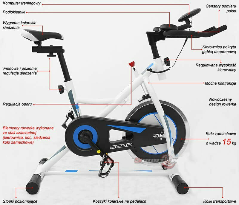 Rower Spinningowy Scud 705 Bialy Kup Teraz Za 500 00 Zl Wroclaw Allegro Lokalnie