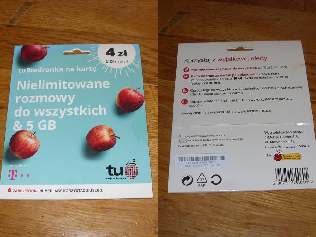 Starter z sieci TuBiedronka z fajny nr 727344314 Żmigródek Kup