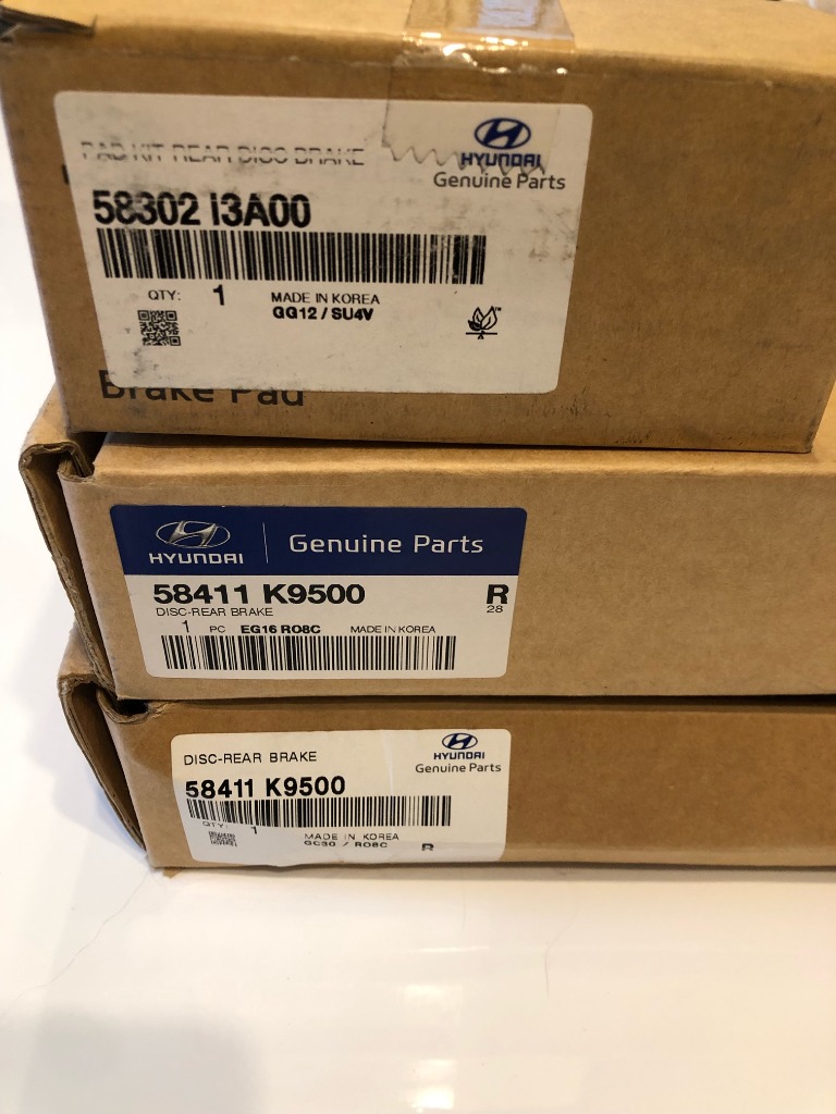 КОМПЛЕКТ ДИСКИ КОЛОДКИ HYUNDAI 58411-K9500 58302-I3A00 ОРИГІНАЛ 
