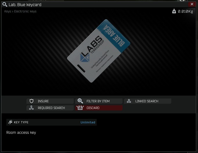 Escape From Tarkov Blue Lab KeyCard Gdynia Kup teraz na Allegro