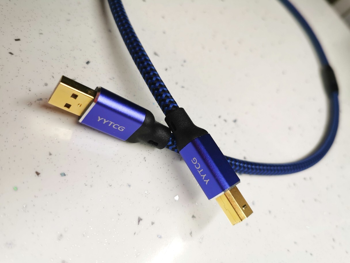 Cavo Audio USB A (maschio-femmina) Ghentaudio U07 - 0,3 Metri, Star Quad OFC Placcato Argento