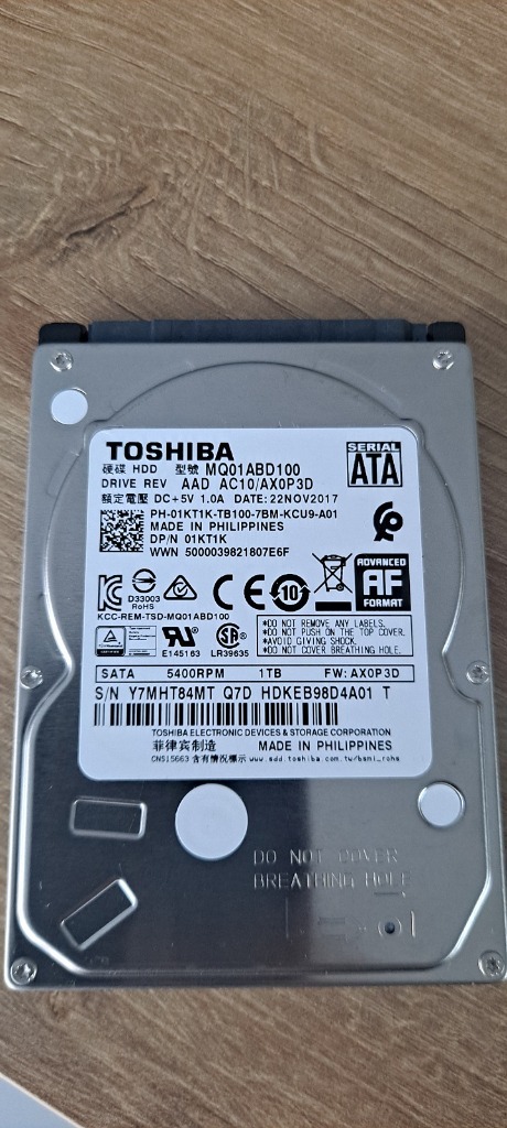 Toshiba MQ01ABD100 1 TB | Knurów | Kup teraz na Allegro Lokalnie