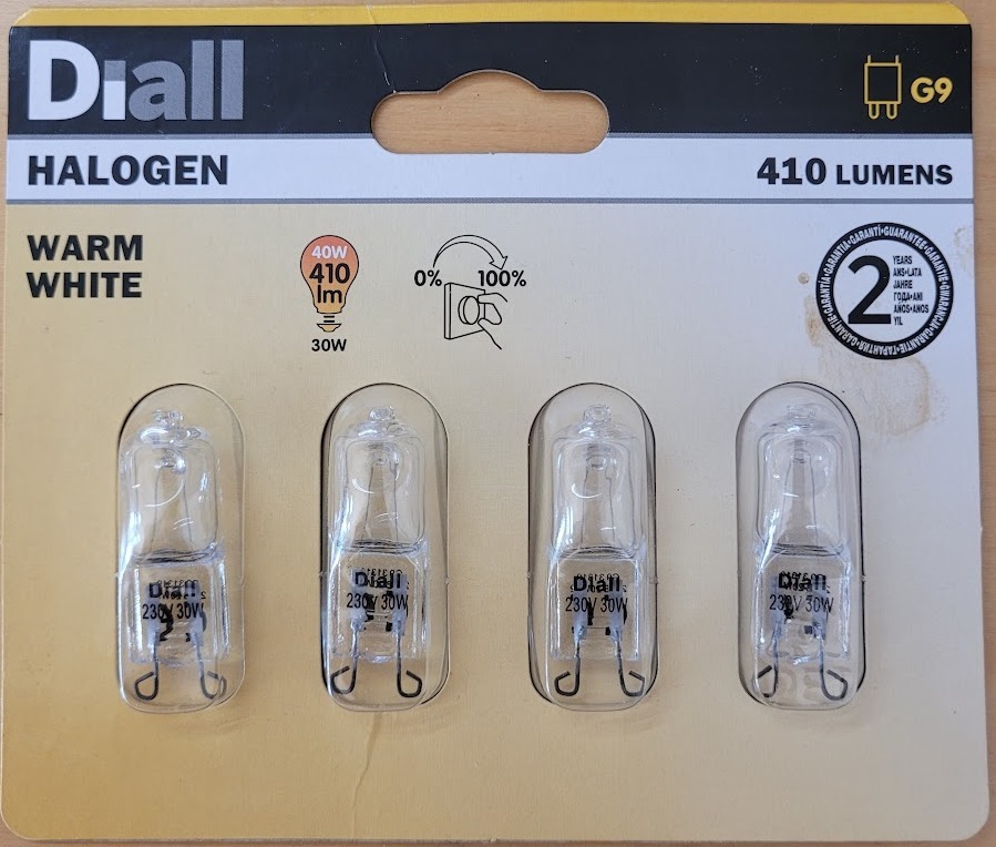 Diall 2024 halogen g9