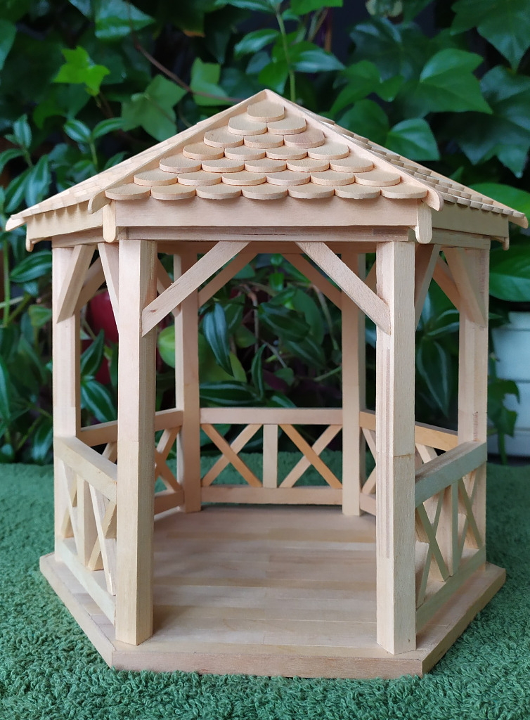 Mini altanka ogrodowa z drewna ozdoba dekoracja | Tarnów | Kup teraz na  Allegro Lokalnie