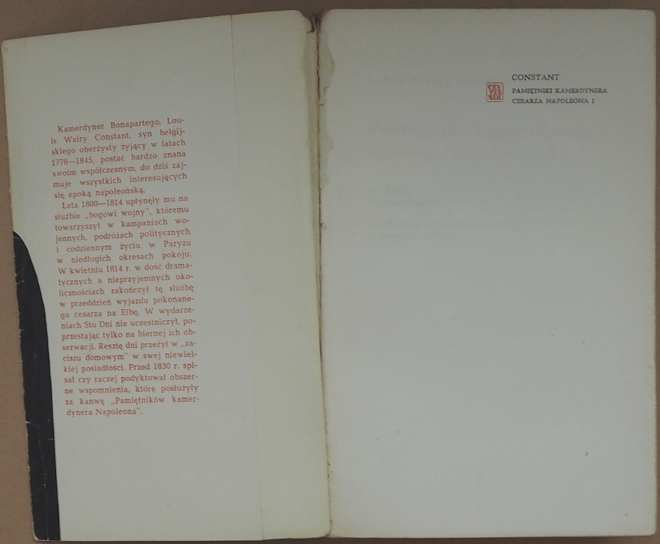 Louis Wairy Constant Pamiętniki kamerdynera Wrocław Kup teraz