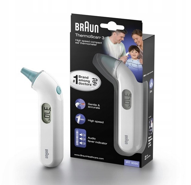 Braun ThermoScan 3 termometr na podczerwień IRT30 Koniusza Kup teraz na Allegro Lokalnie