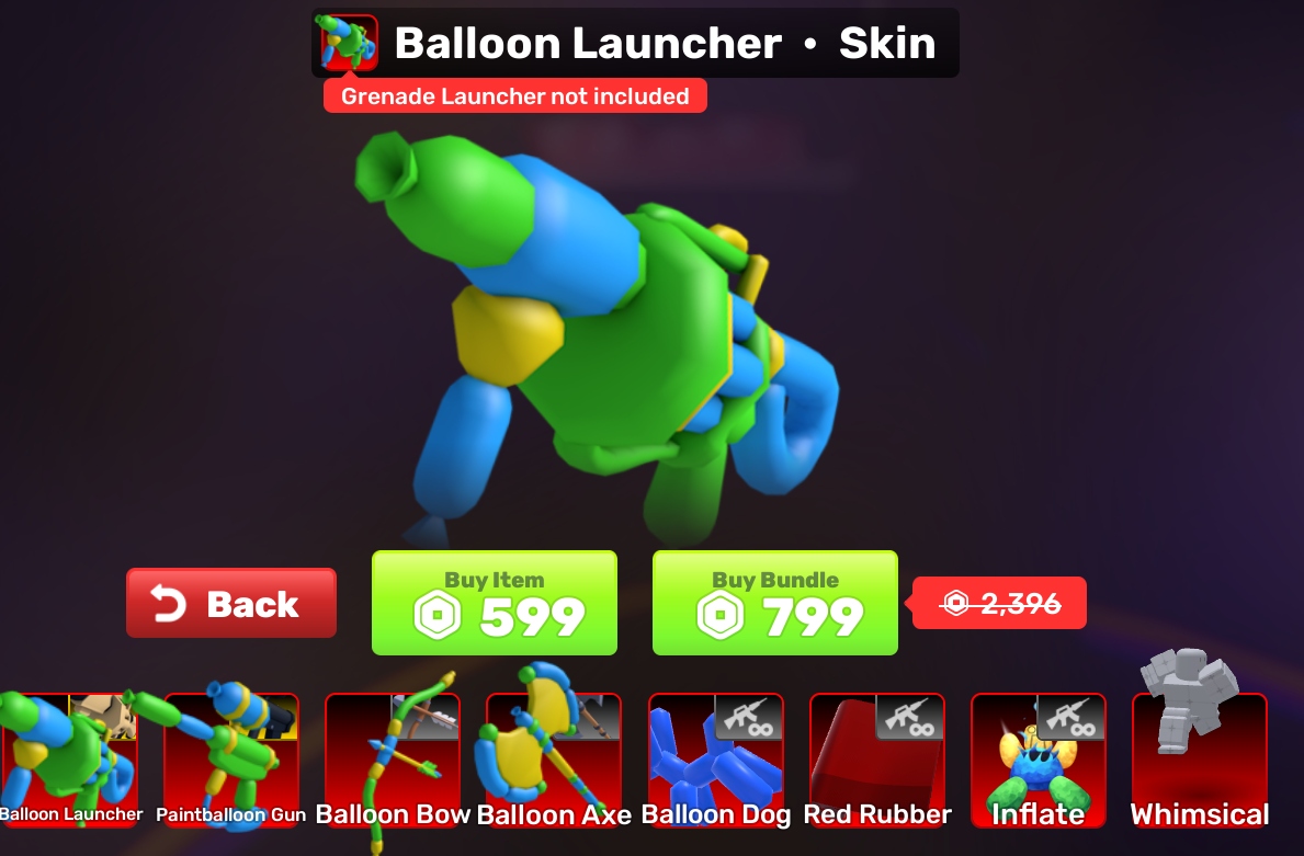 Balloon Bundle Roblox Rivals | Osówiec | Kup teraz na Allegro Lokalnie