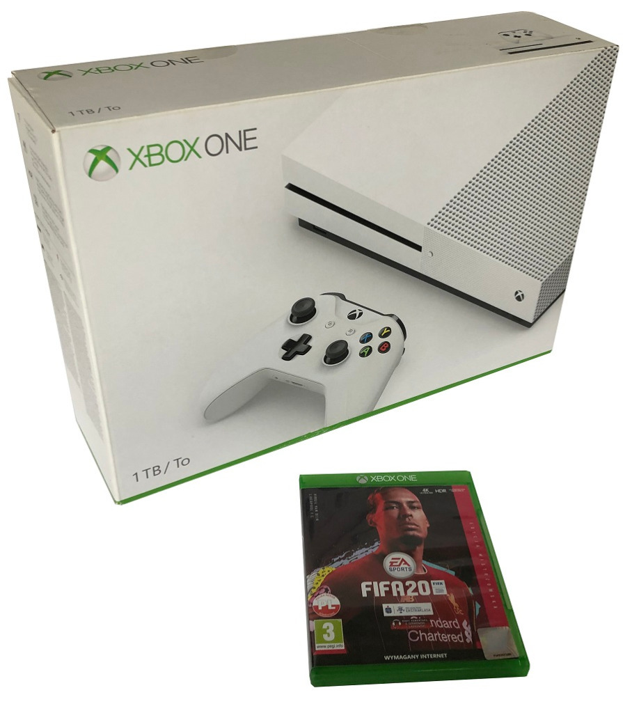 Konsola Xbox One S 1TB Oryginalny karton + FIFA 20 | Wejherowo | Ogłoszenie  na Allegro Lokalnie