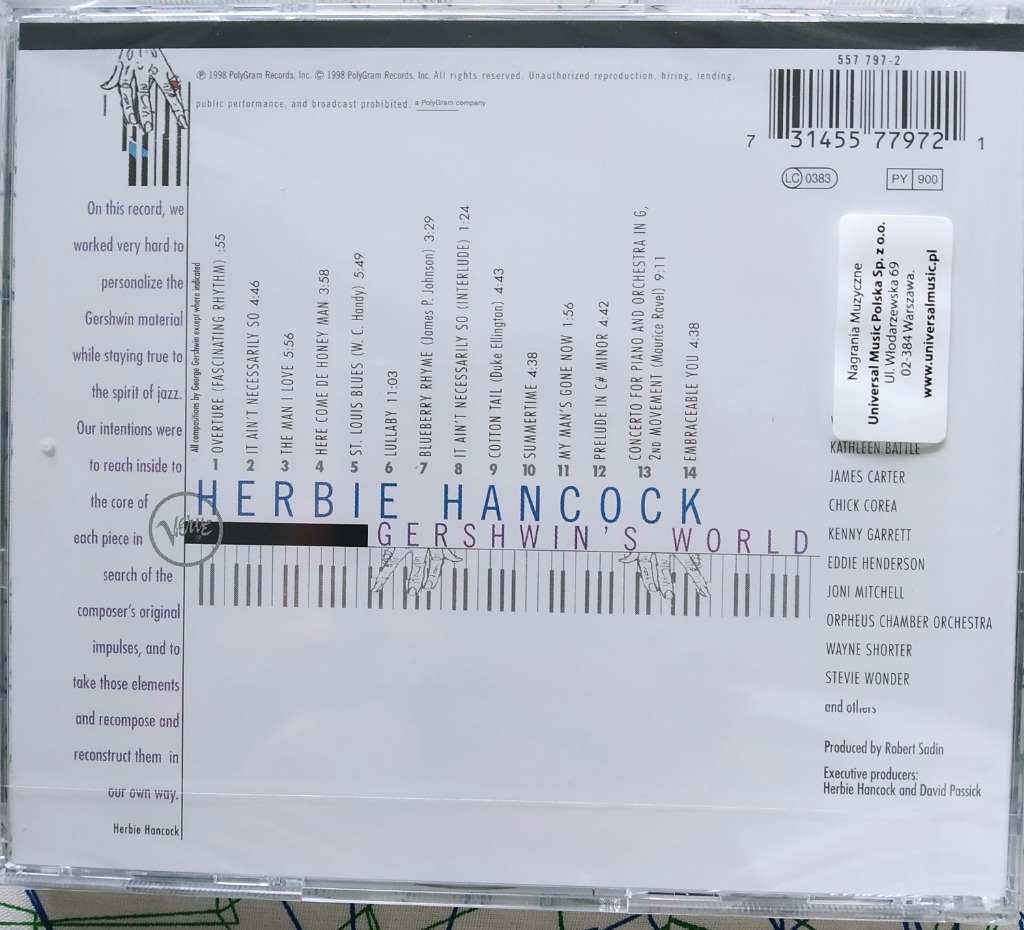 Herbie Hancock Gershwin's World CD FOLIA Gdańsk Kup teraz na