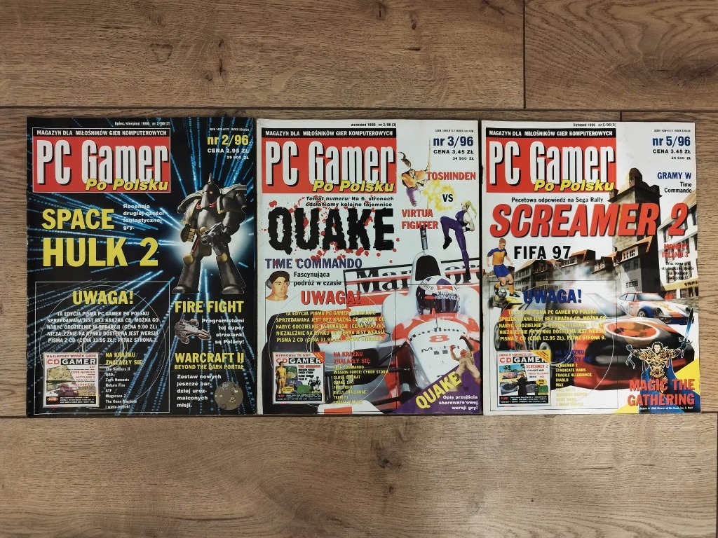 Pc Gamer po Polsku 2, 3, 5 /96 3 szt., Poznań