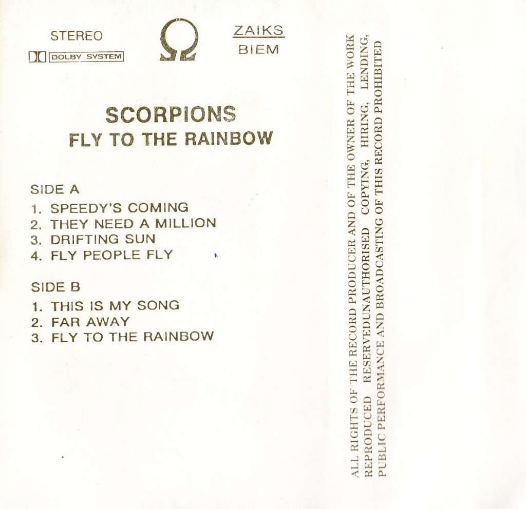 SCORPIONS FLY TO THE RAINBOW KASETA Bydgoszcz Kup teraz na Allegro Lokalnie