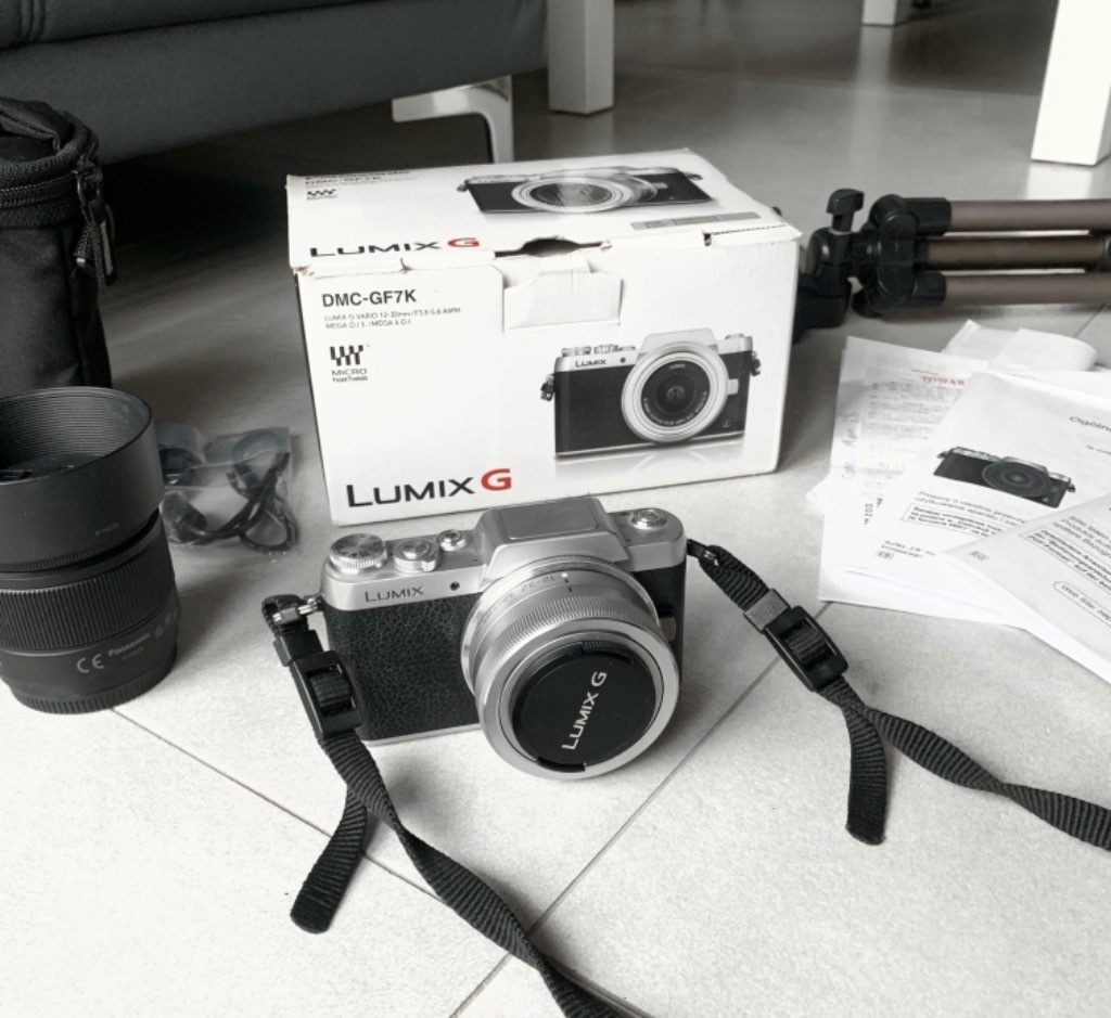 Lumix G DMCGF7K + obiektyw, statyw Siewierz Kup teraz na Allegro