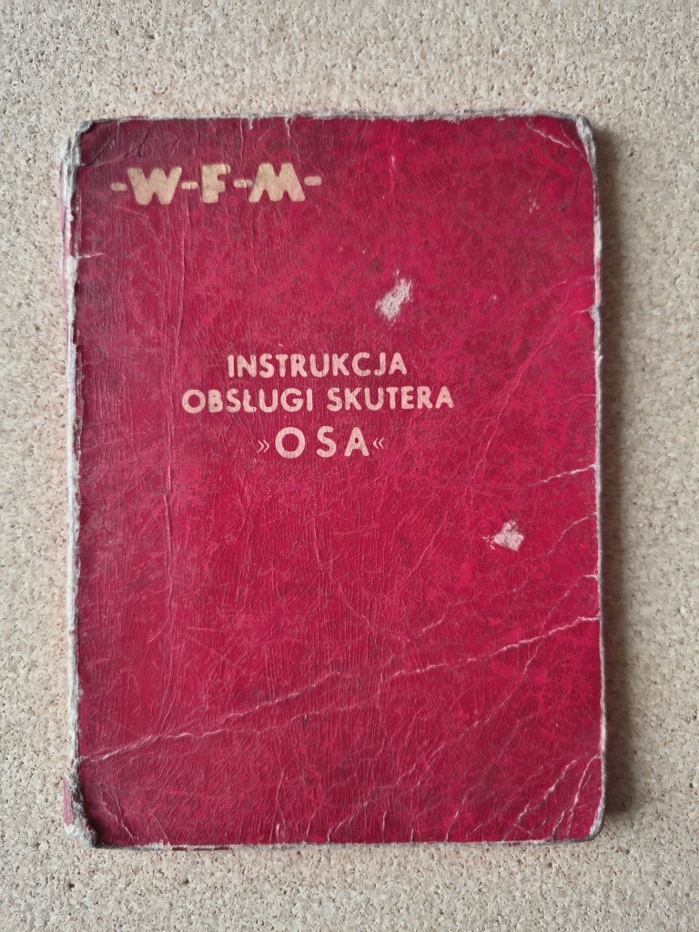 ИСТРУКЦИЯ ОБСЛУЖИВАНИЯ СКУТЕРА ОСА 1958 