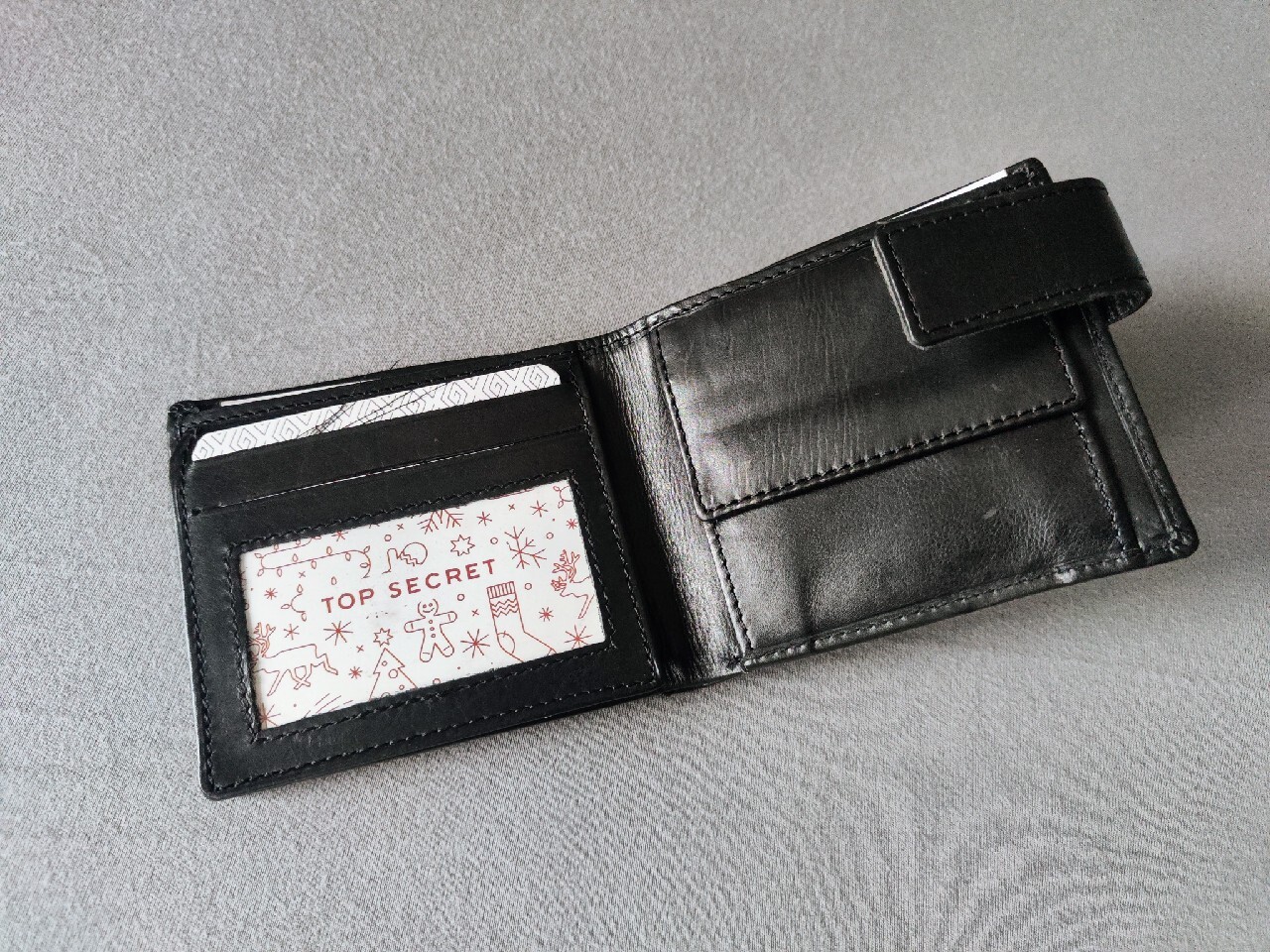 Zdjęcie oferty: Skórzany portfel męski czarny mały nowy 