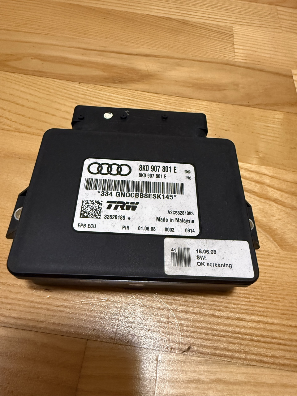AUDI A4 B8 8K A5 8T Q5 МОДУЛЬ УПРАВЛІННЯ ГАЛЬМА РУЧНОГО 8K0907801E 