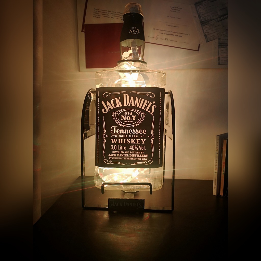 Butelka lampka LED Jack Daniels 3L z kołyską | Warszawa | Kup teraz na  Allegro Lokalnie