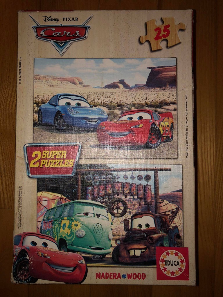 Disney PIXAR Cars EDUCA 2 Super Puzzles Madera Wo | Bydgoszcz | Kup ...