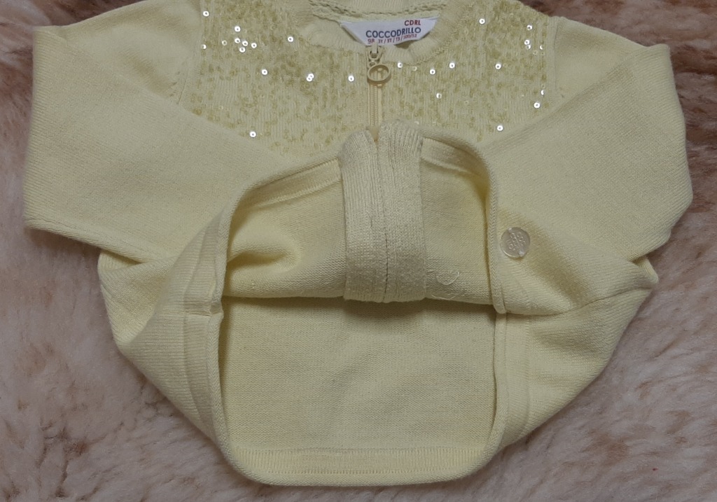 Zdjęcie oferty: Żółte bolerko sweterek na zamek r.98 Coccodrillo