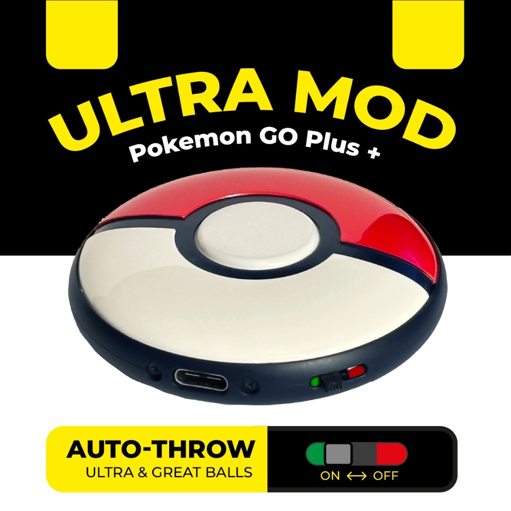 Zmodyfikowany Pokémon Go Plus + sam rzuca Great i Ultra Ball