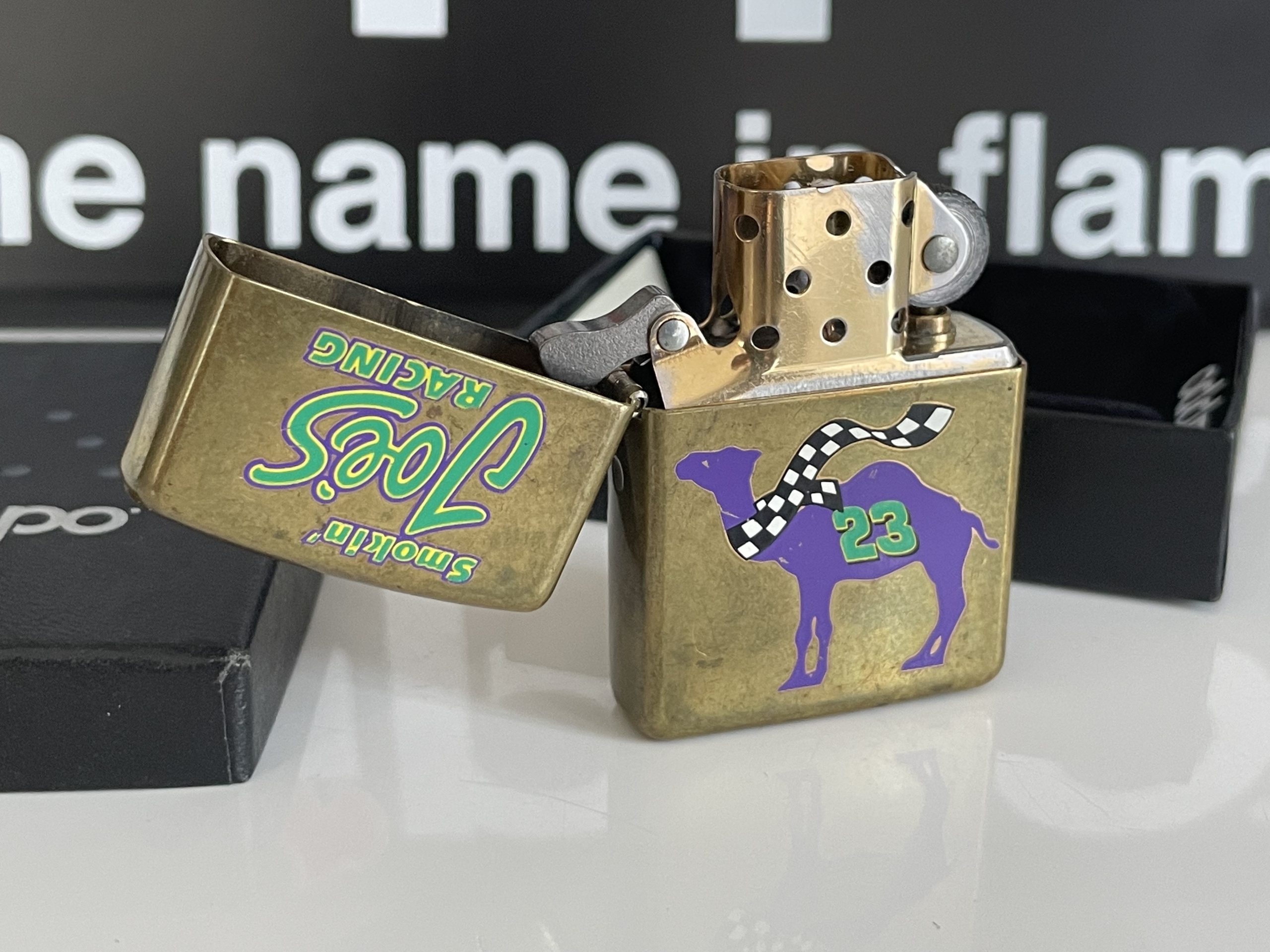 Zippo 1996 Camel Smokin’ Joe’s Racing Brass Skórzewo Kup teraz na