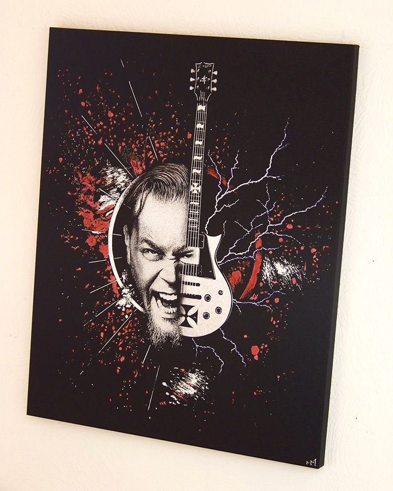 Zdjęcie oferty: James Hetfield Metallica Rzeźbiony obraz... Grawer