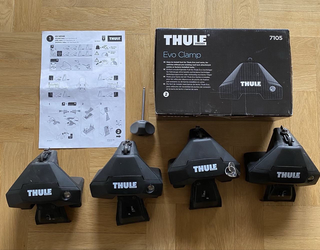 THULE EVO CLAMP (7105) + THULE НАБІР 145146 