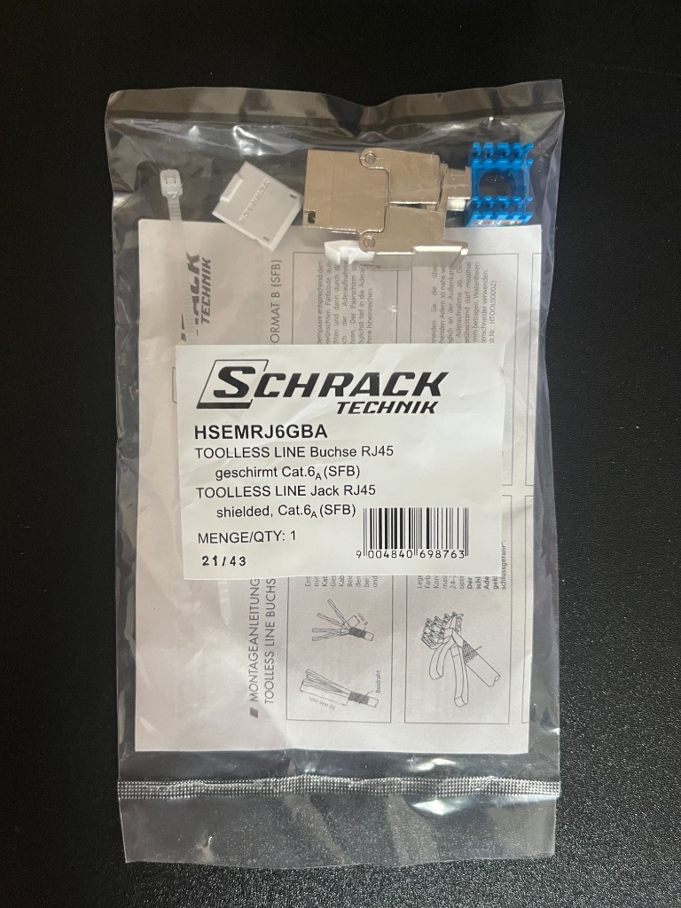 Moduł keystone RJ45 SCHRACK, kat.6A Kraków Kup teraz na Allegro