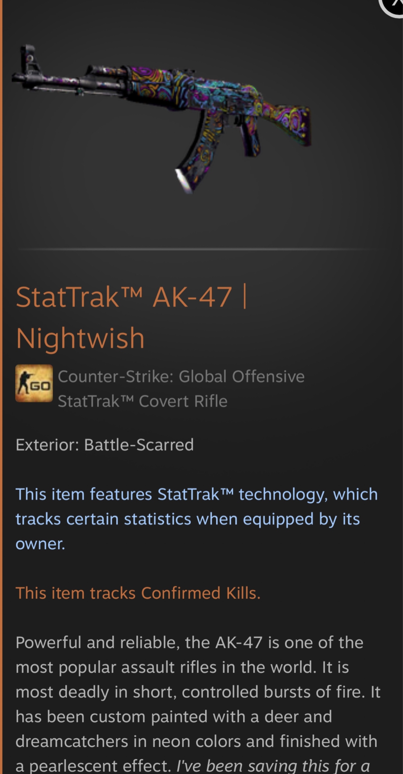 Skin csgo Ak47 NightWish ST BS Katowice Kup teraz na Allegro Lokalnie