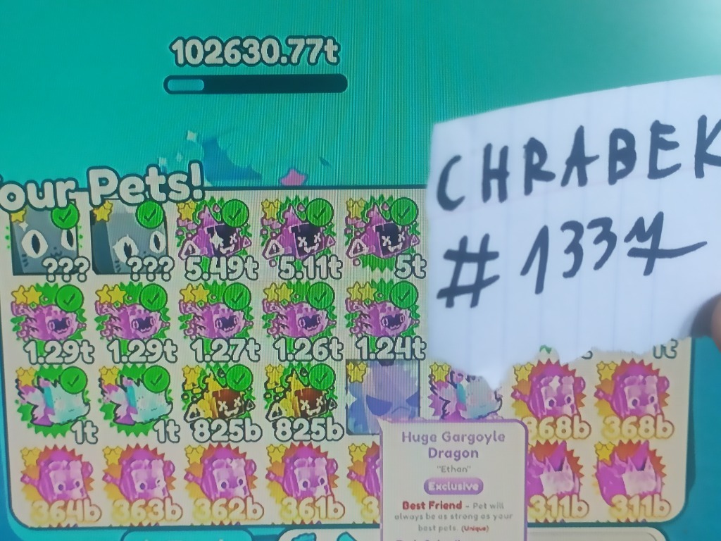 Ceny Petów W Pet Simulator X