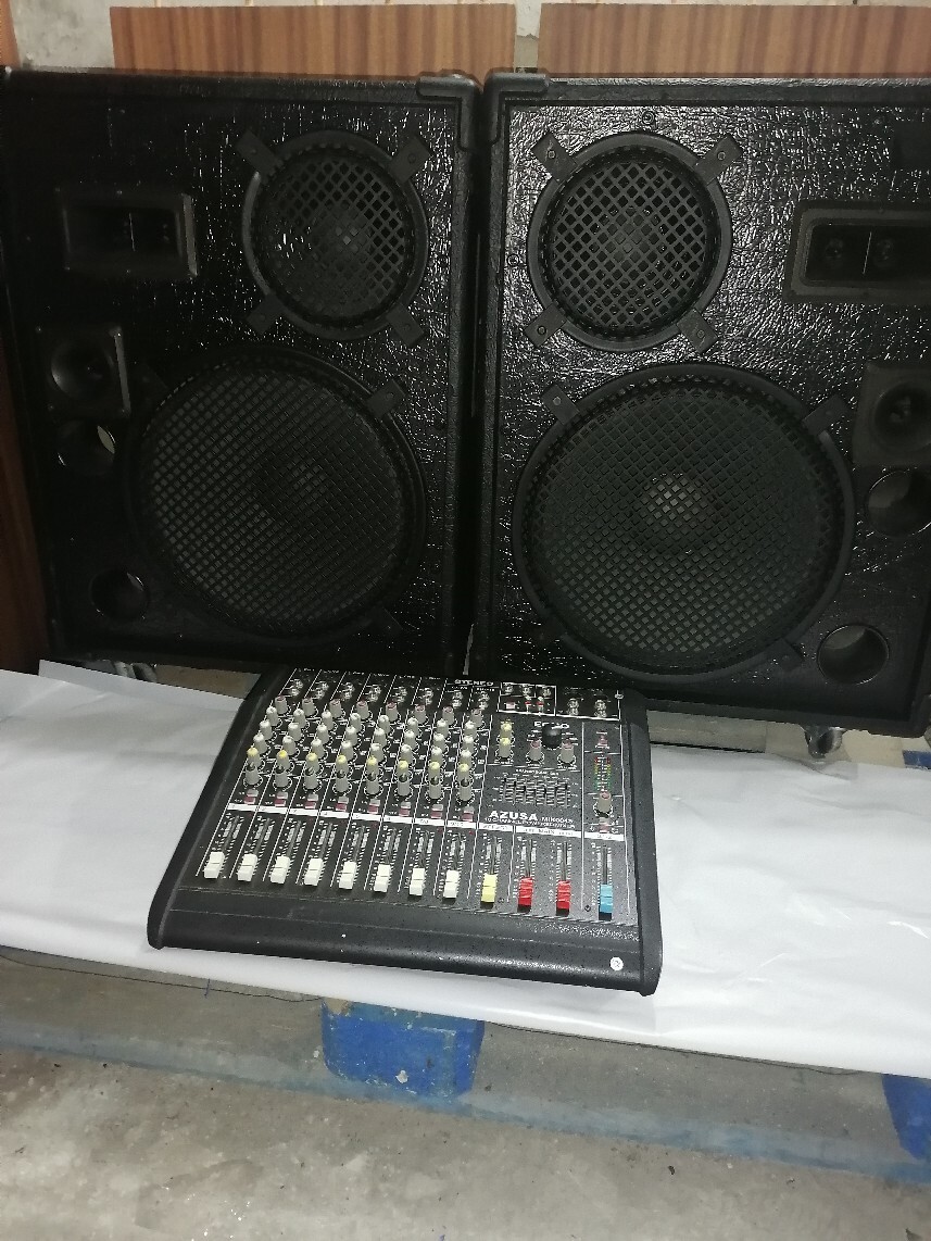 Dwie kolumny pasywne 350 wat i Power Mixer AZUSA Kętrzyn Ogłoszenie