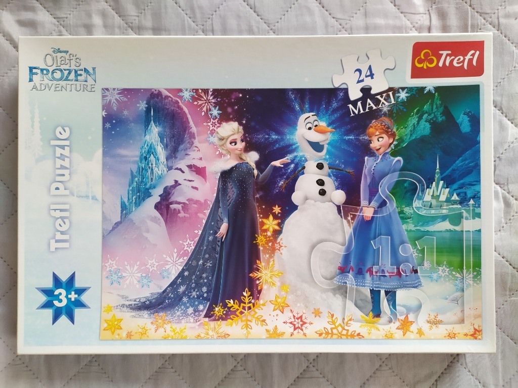 Duże Puzzle Frozen Maxi 24 el 3+ Anna Elza Olaf | Kraków | Kup teraz na ...
