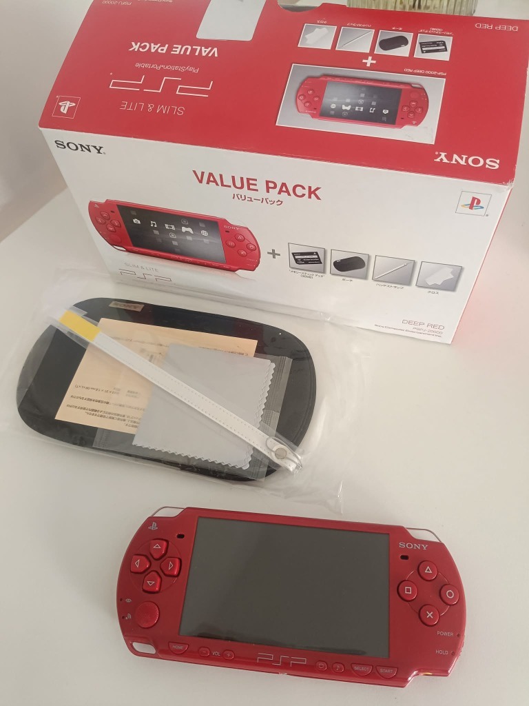 PSP 2000 Deep Red Value pack pełen komplet stan | Łódź | Kup teraz na ...