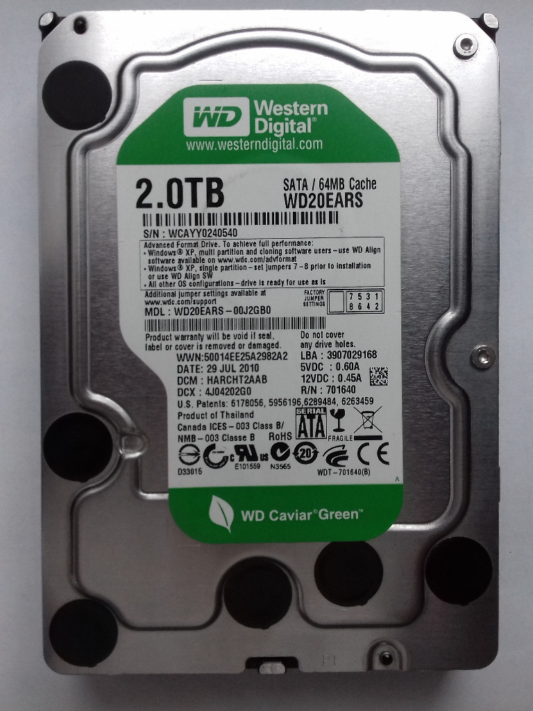 Dysk WD Green 2TB WD20EARS SATA | Tomaszów Lubelski | Kup teraz na ...