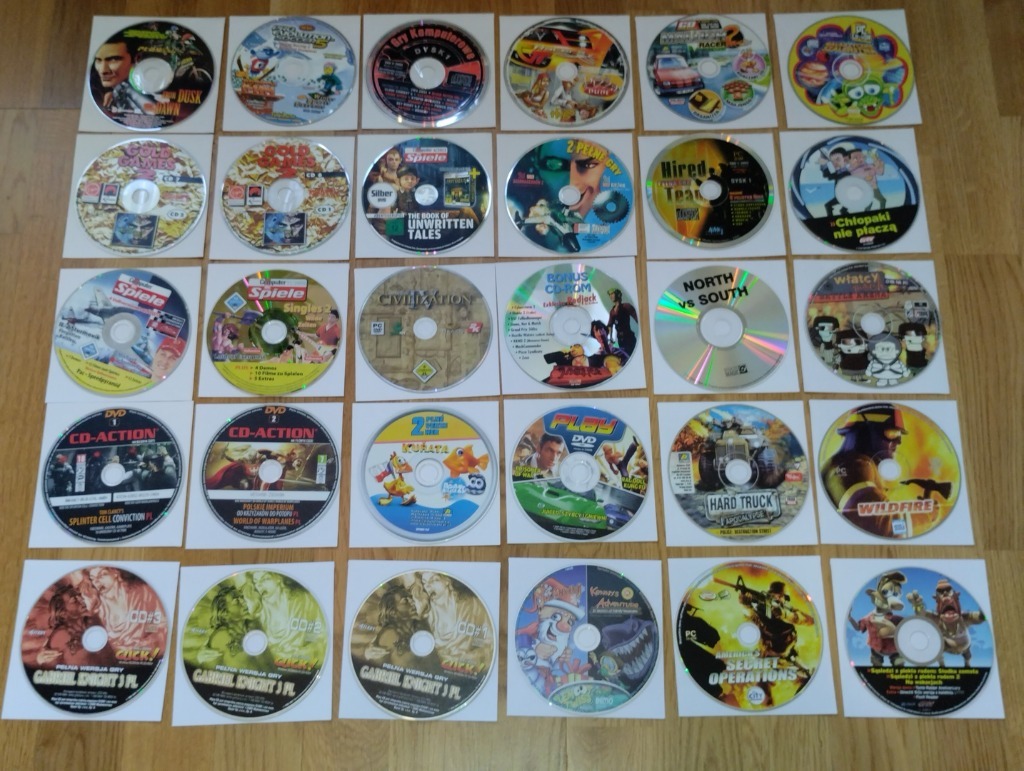 ZESTAW 90 PŁYT Z GRAMI/DEMAMI Z GAZET PC Dobczyce Kup teraz na