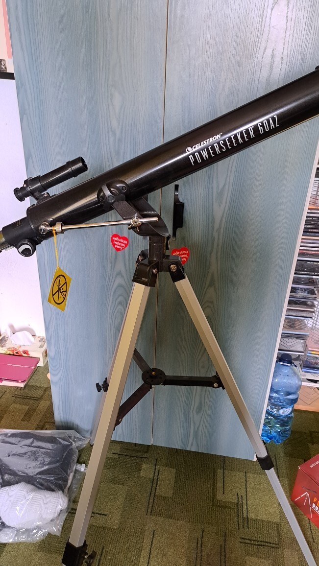 Celestron 21041 PowerSeeker 60AZ Refractor Telescope, Black : Celestron