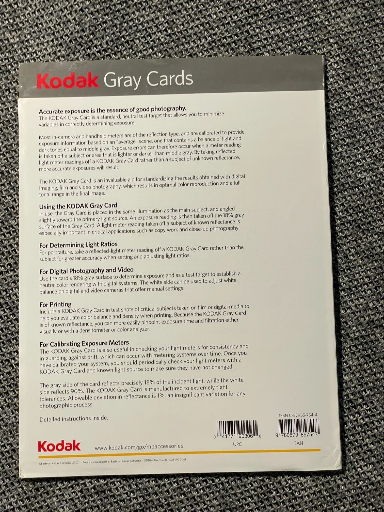 Kodak Grey Card R27 Szare karty wzorcowa (3 szt) Poznań Kup teraz