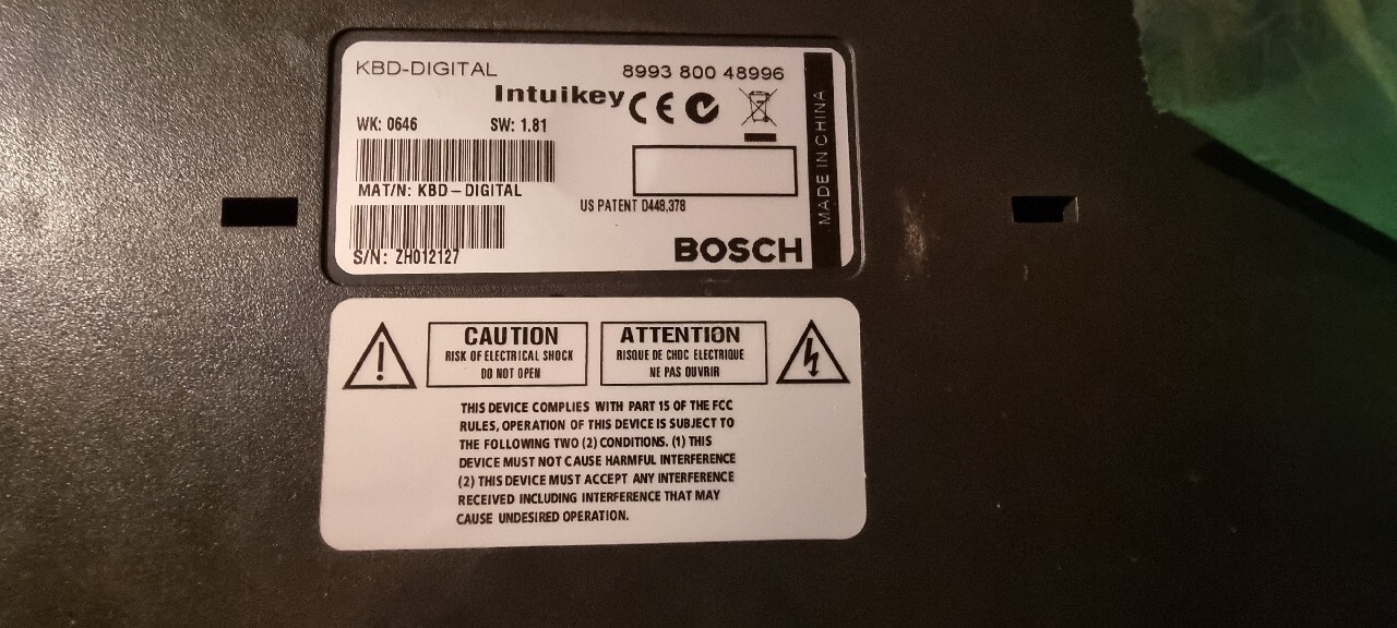 Bosch klawiatura intui key kbd digital Dąbrowa Górnicza Licytacja