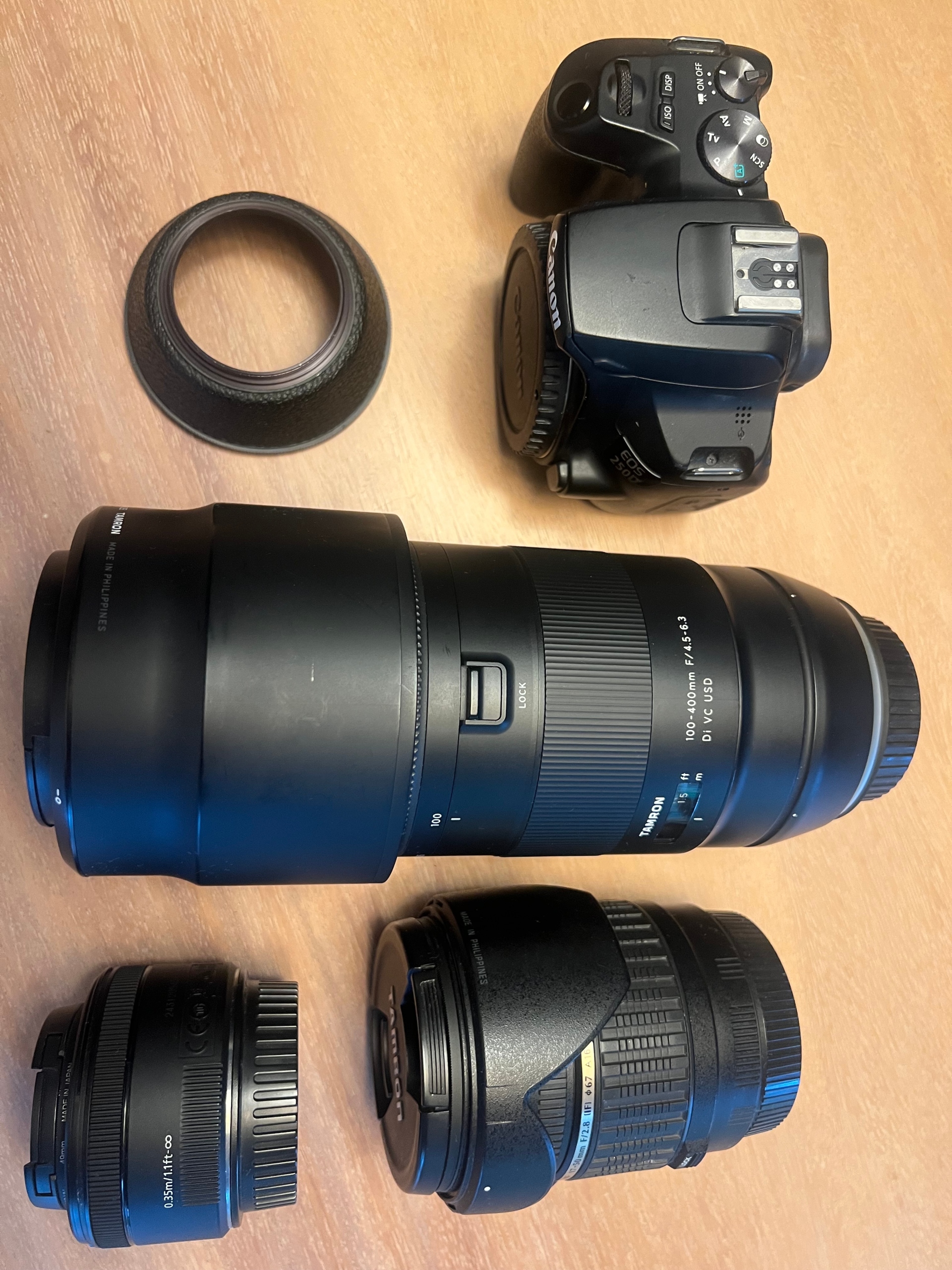 Canon EOS 250d + 3 obiektywy + 2 torby + plecak + dodatki | Warszawa ...