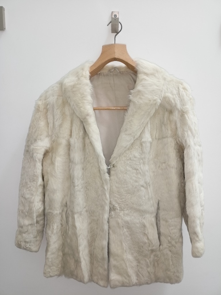 Futro naturalne białe vintage | Gdynia | Kup teraz na Allegro Lokalnie