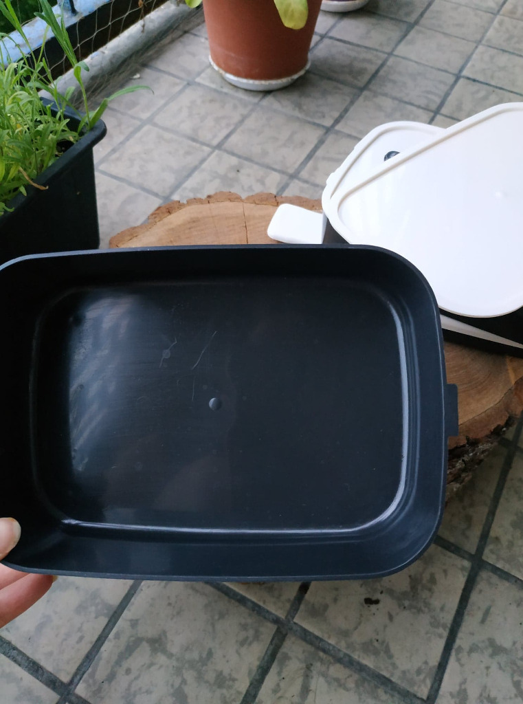 IKEA FLOTTIG Pudełko na lunch CZARNO BIAŁE 21x13cm Warszawa Kup