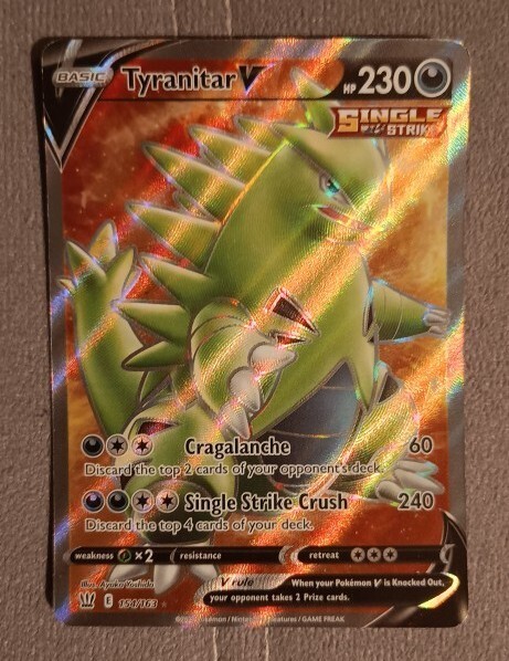 Pokemon Card TYRANITAR V Ultra Rare 154 163 | Wrocaw | Kup teraz na  Allegro Lokalnie