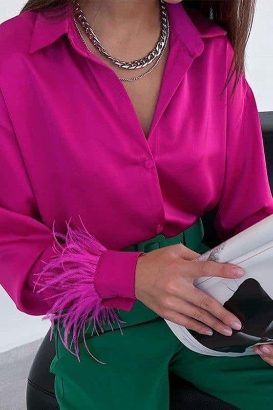 Zara różowa koszula z piórami nowa xl fuksja | Osie | Ogłoszenie na Allegro  Lokalnie
