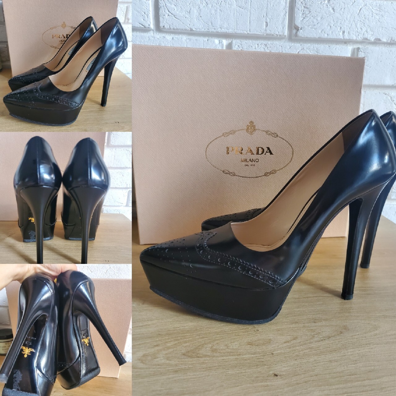 PRADA ハイヒール　38サイズ Prada 38 szpilki buty na obcasie | Siadło Dolne | Kup teraz