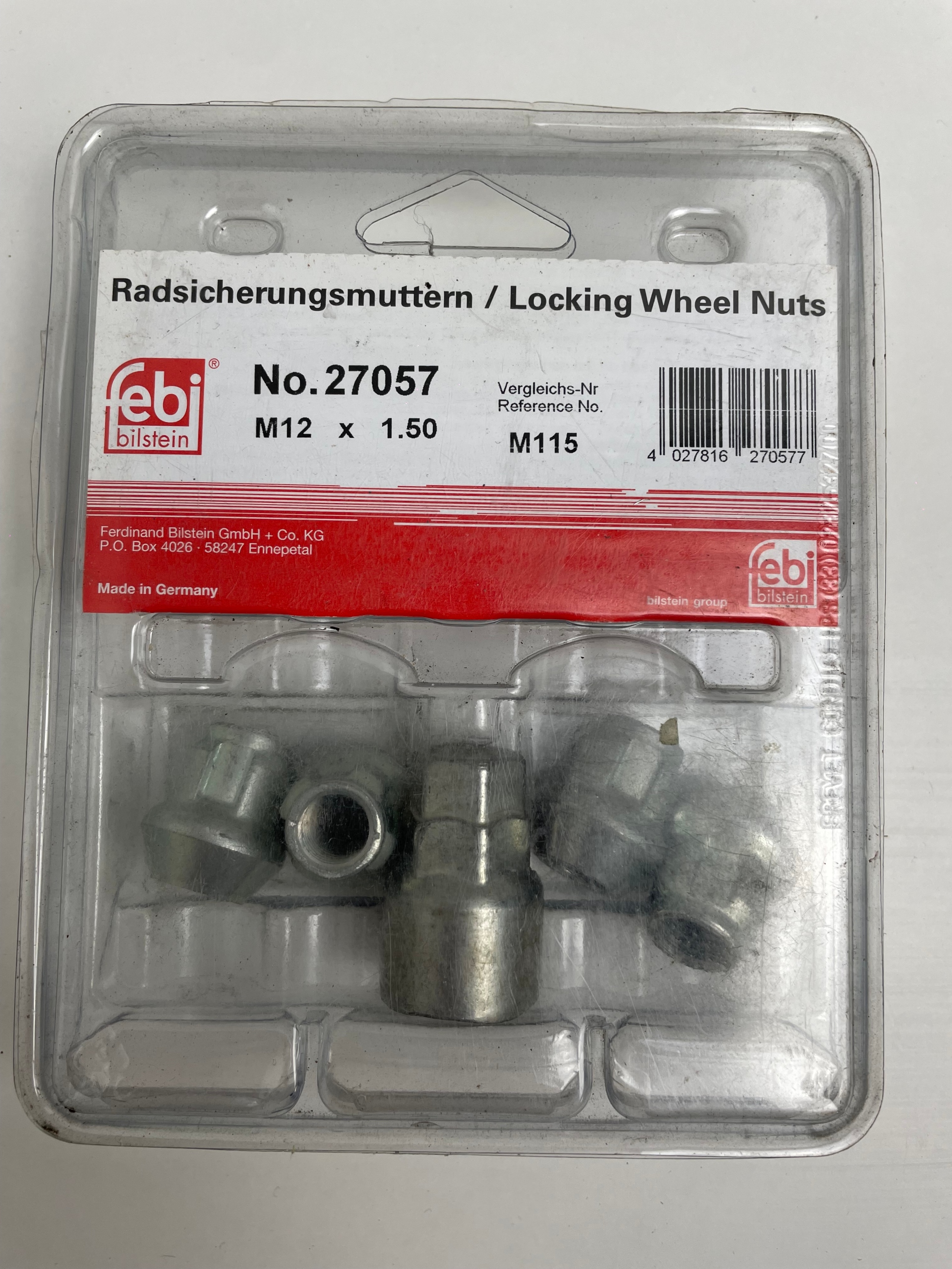 ГАЙКИ ANTYKRADZIEZOWE FEBI BOLSTEIN 27057 РОЗМІР M12 X 1.50 
