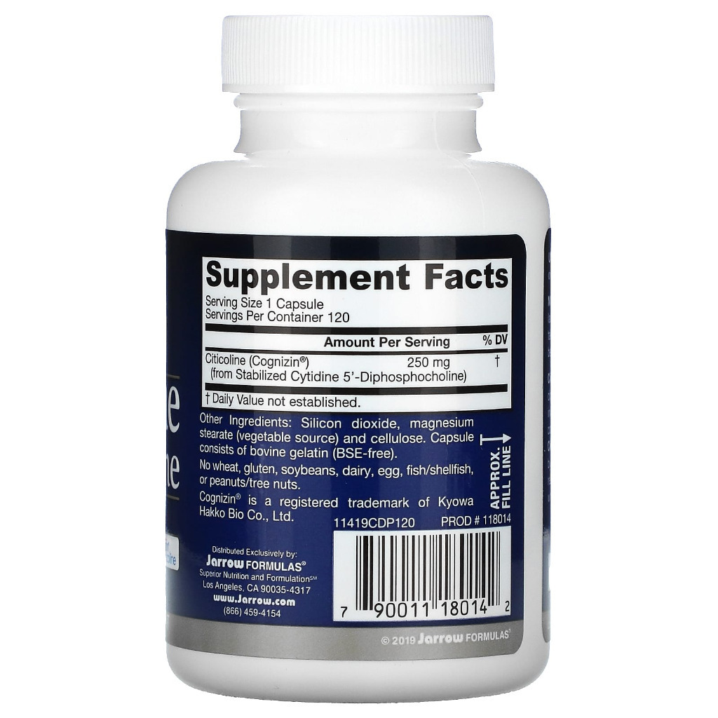 Citicoline CDP Choline Jarrow Formulas 120k 250mg Wrocław Kup teraz