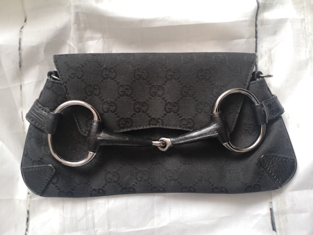 Gucci horsebit Vintage torebka czarna kopertowka Sanok Licytacja na
