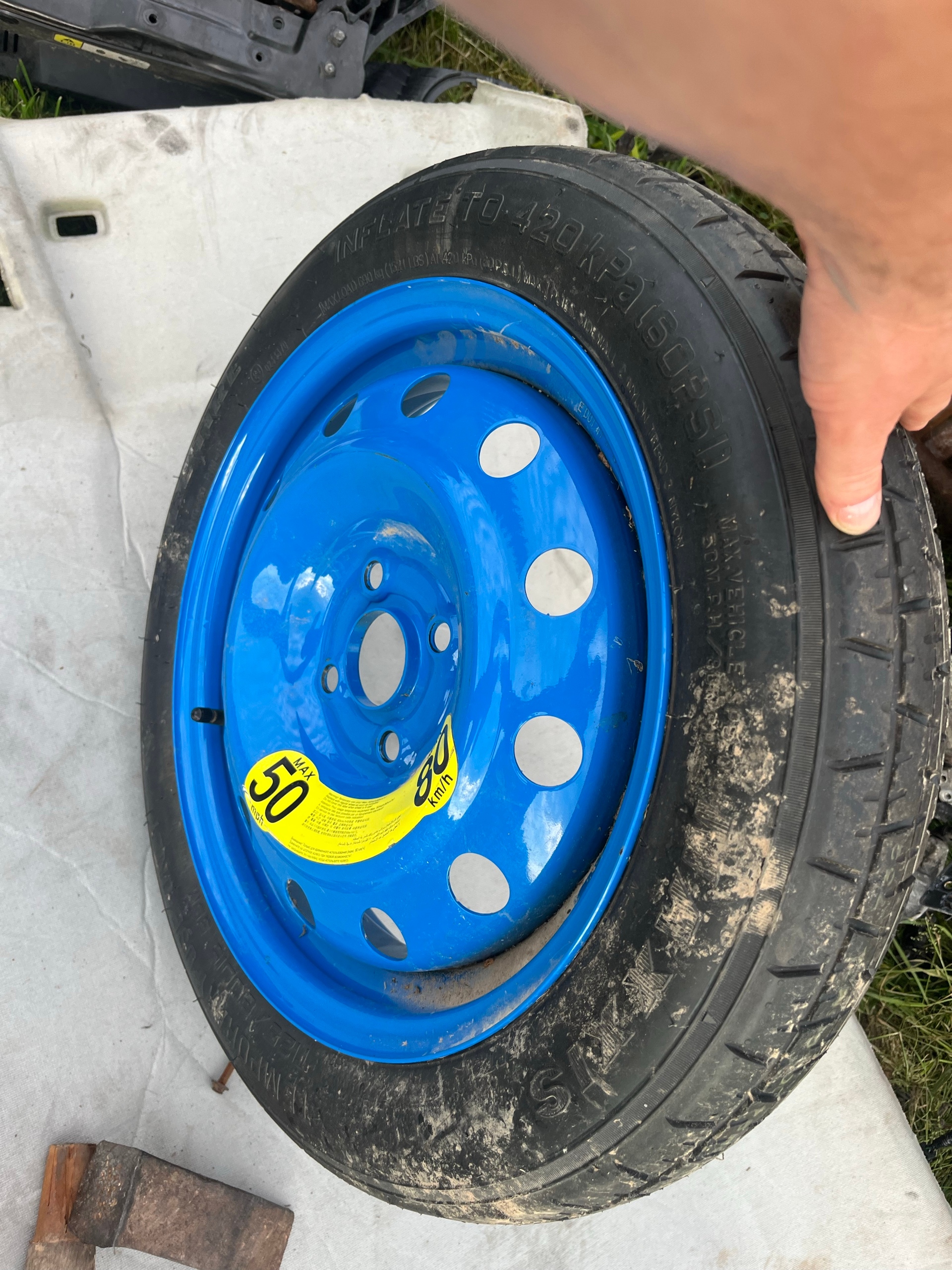 КОЛЕСО ДОКАТКА ВКЛАДКА КОЛЕСА ЗАПАСНОГО T125/80R15 HYUNDAI I20 II 14-20R. 