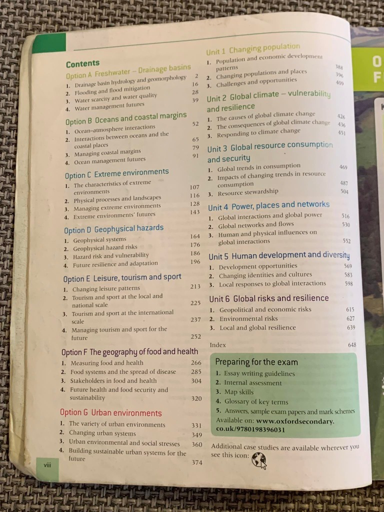 Ib Geography Food And Health